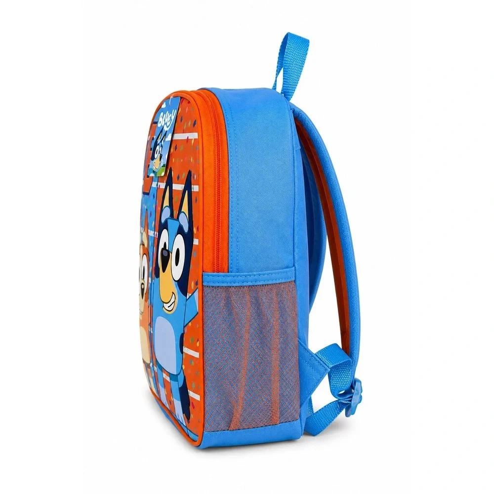 Bluey Bingo Kids Backpack School Bag NWT Toddler Preschool Blue Orange 18
